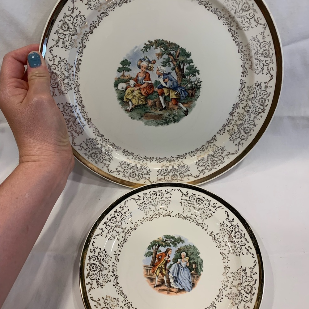 Taylor Smith Taylor China Numbered 22k Gold Plates